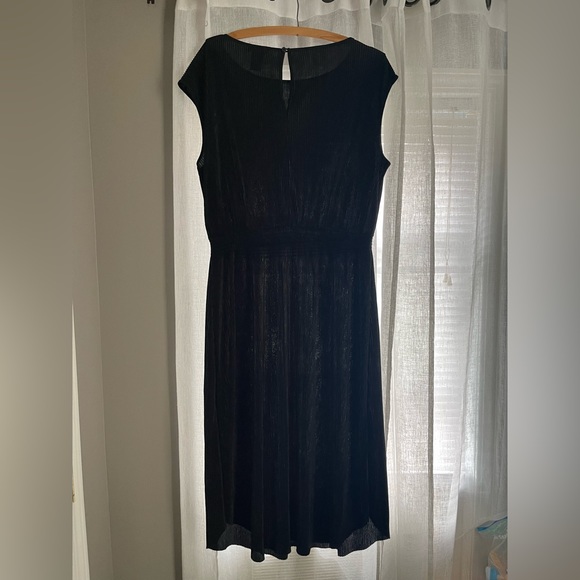 Ann Taylor Factory Black Dress with Ribbing - Picture 3 of 4